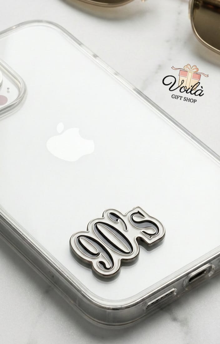 90's Retro Enamel Metal Phone Sticker
