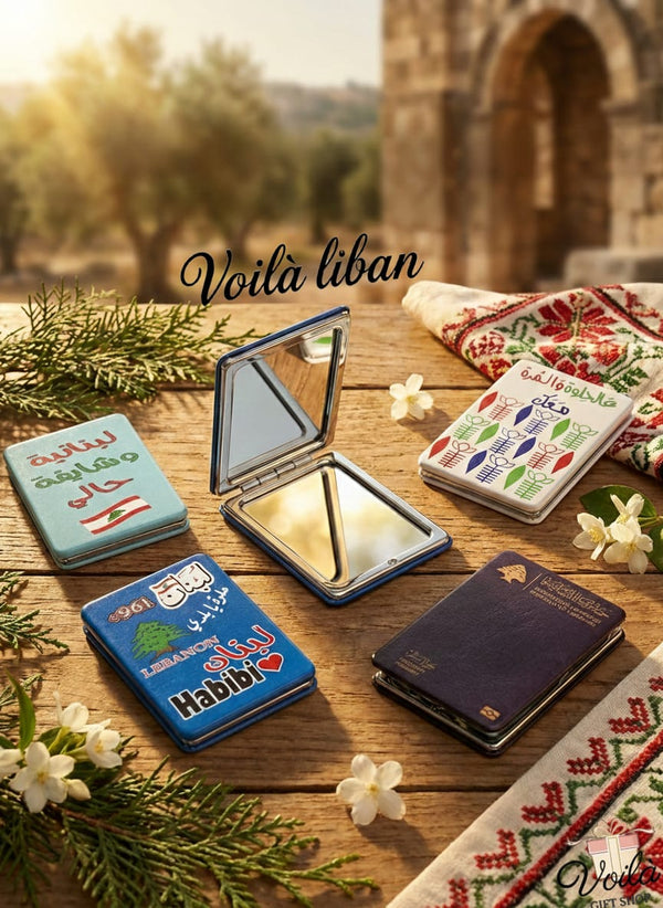 Lebanese Pocket Mirror – Compact Makeup Mirror | Lebanese Gifts, Souvenirs & Cultural Accessories