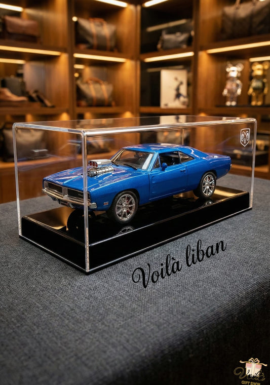 1970 Dodge Charger 124 Diecast Model with Display Case – Muscle Car