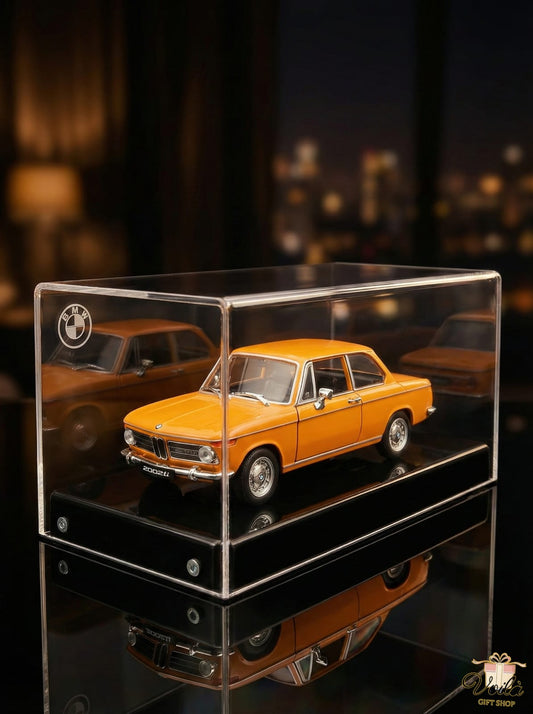 BMW 2002 ti Diecast Model - Heritage Orange Edition with Display Case