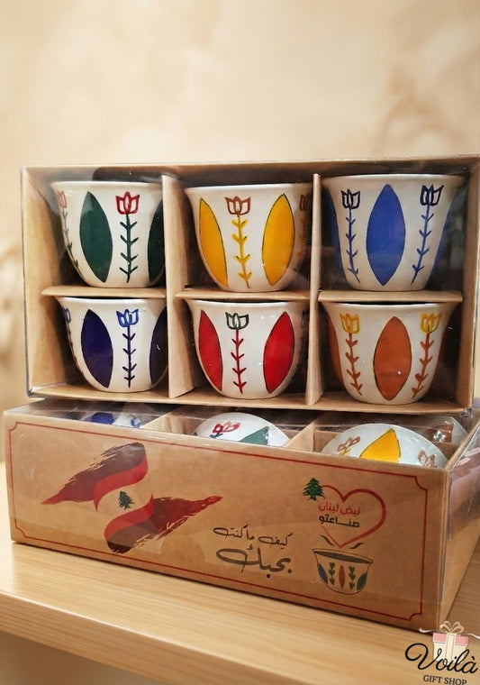 Hand-Painted Arabic Coffee Cups & Heritage Sets