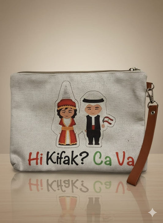 Hi Kifak Cava Pouch – Where Lebanese Meets French Vibes