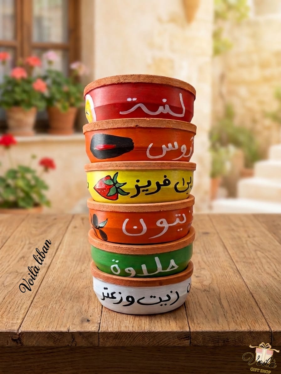The Heritage "Soufra" Hand-Painted Clay Bowls (Set of 6)