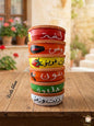 The Heritage "Soufra" Hand-Painted Clay Bowls (Set of 6)