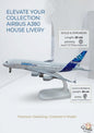 Model Airbus A380 with house livery on a white background