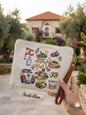 Bhebak Ya Liban Heritage Canvas Pouch with Lebanese illustrations and wrist strap