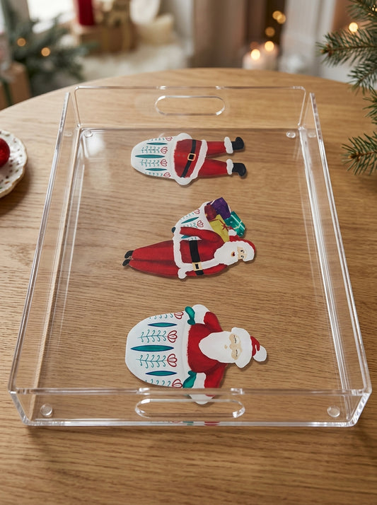 Festive Christmas acrylic tray 35x25 cm for gift delivery to Lebanon