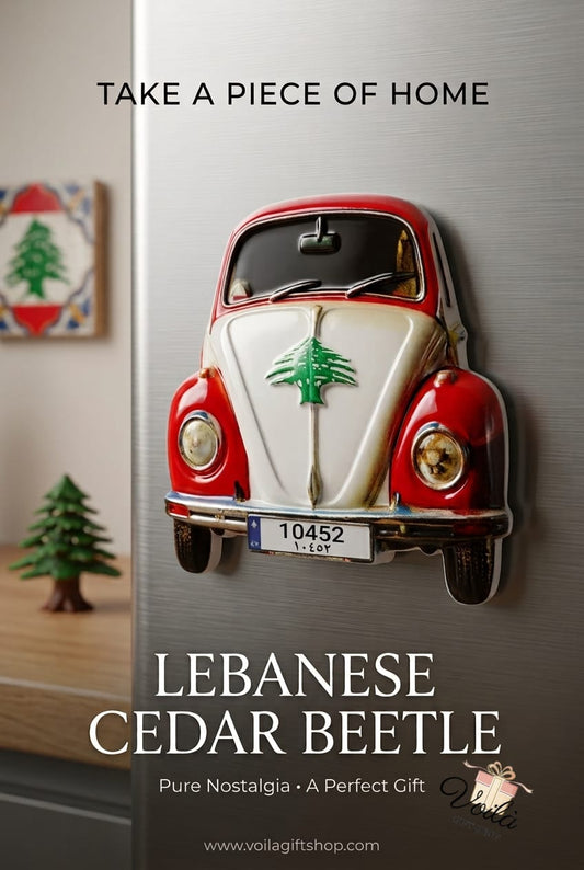 Lebanese Cedar Beetle Fridge Magnet with 10452 License Plate