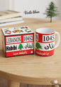 Mug and packaging with 'Lebanon 10452 Habibi' text on a wooden surface.