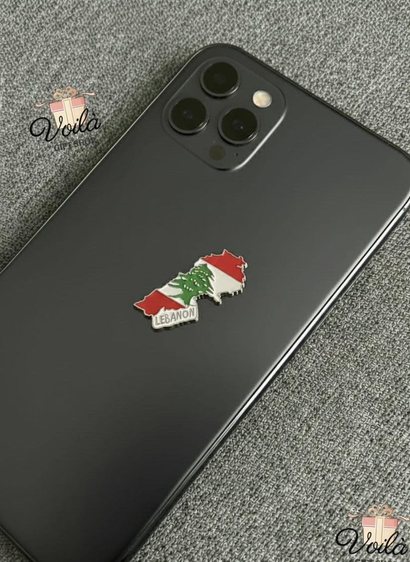 Lebanon Map Enamel Metal Sticker – Voila Gift Shop – Unique Gifts ...