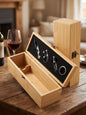 Bamboo single bottle wine gift box with sommelier accessories set