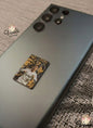 Phone case with a design on a smartphone