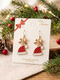 Festive Santa Hat Bow Drop Earrings - Christmas Gifts Lebanon
